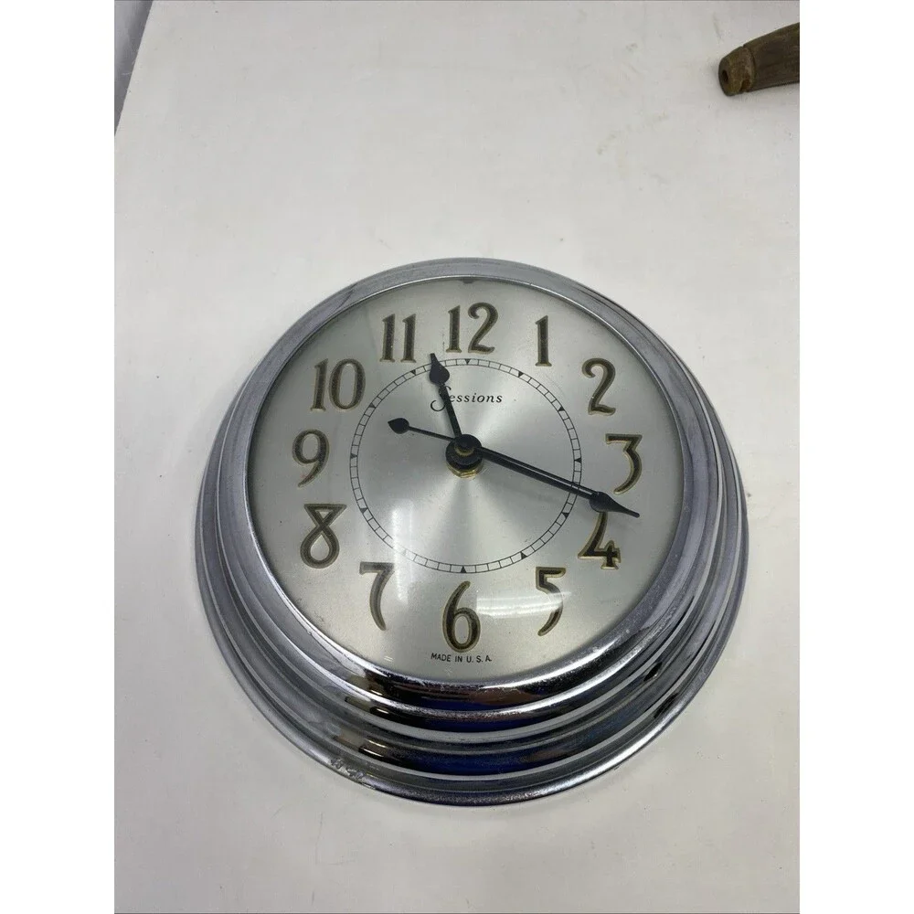 Vintage 1940's Round Wall Clock Parts/repair. Needs Cord